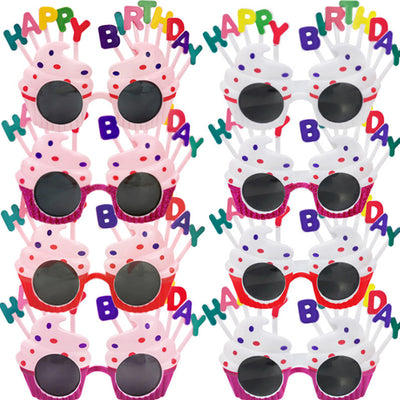 Mocsicka Birthday Cake Theme 5 pcs glasses children photo props decoration-Mocsicka Party