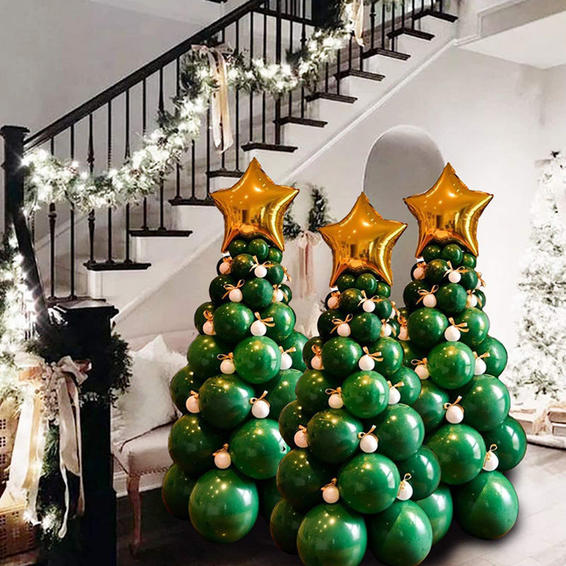 Mocsicka Christmas Tree Dark Green Latex Balloon Arch Christmas Decor-Mocsicka Party