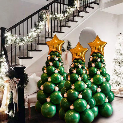 Mocsicka Christmas Tree Dark Green Latex Balloon Arch Christmas Decor-Mocsicka Party