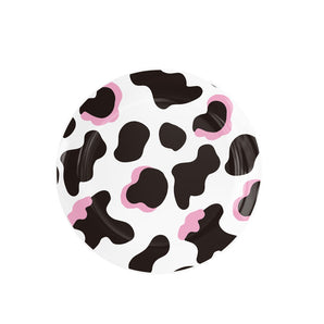 Mocsicka Party Black Pink Cow Farm Theme Tableware