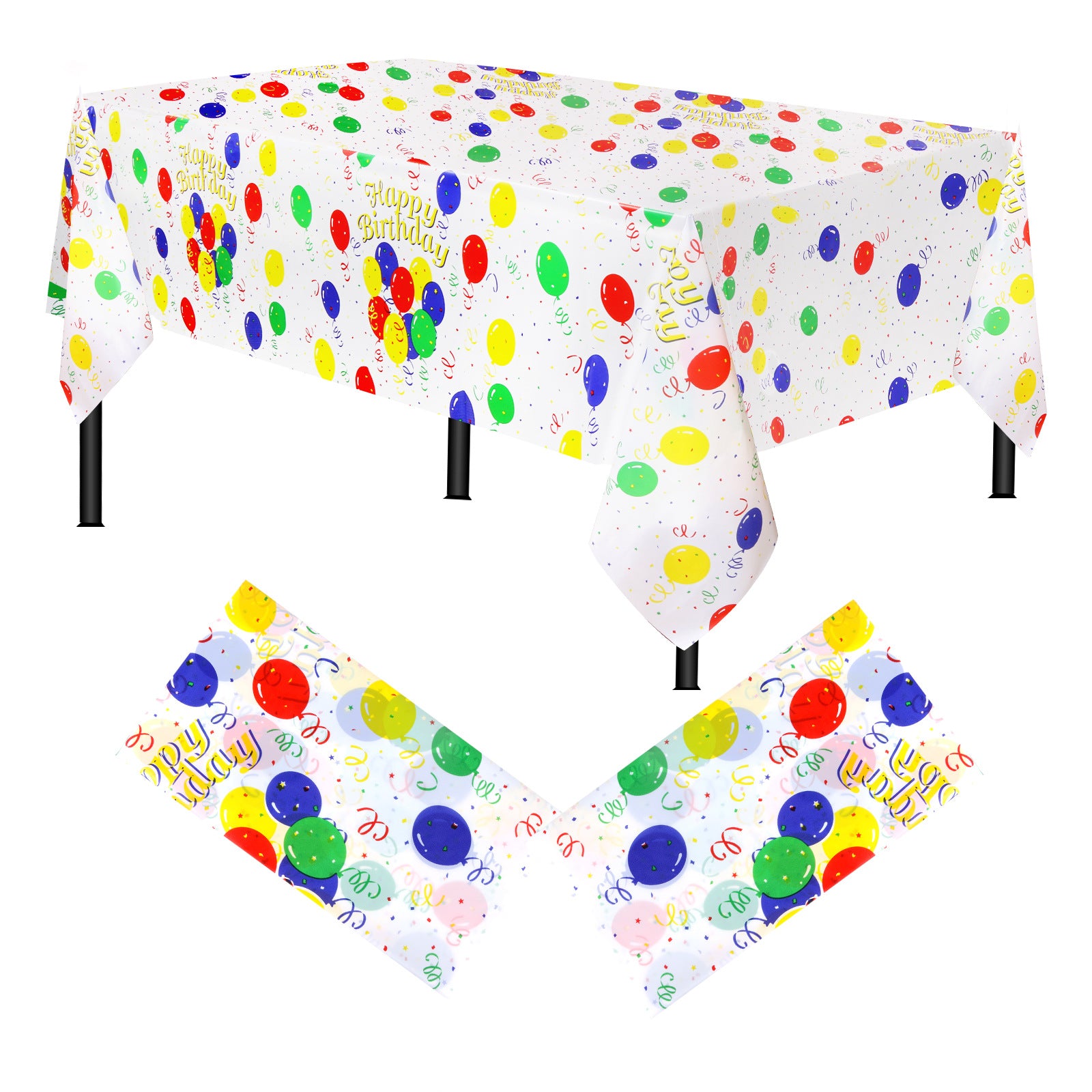 Mocsicka Party Colorful Balloons Print Tablecloths 137×274cm-Mocsicka Party