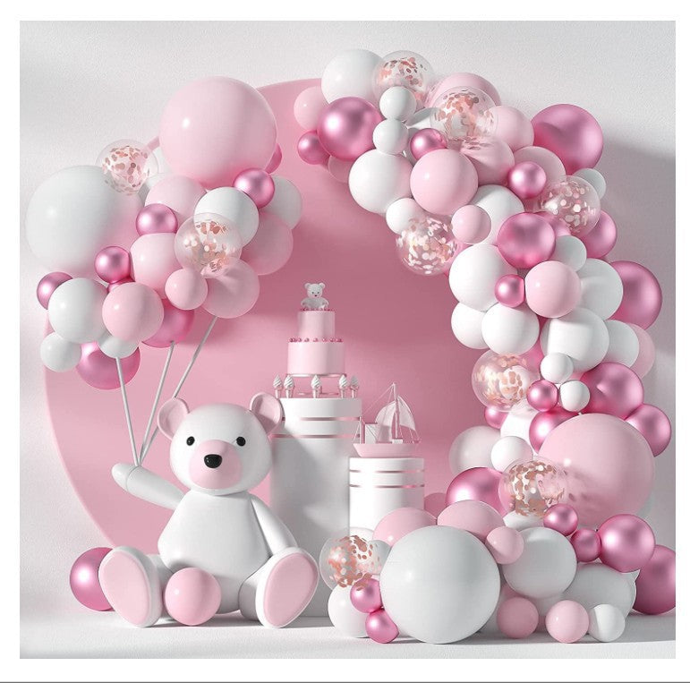 Mocsicka Balloon Arch Pink bear Balloons Set Party Decoration-Mocsicka Party