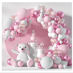 Mocsicka Balloon Arch Pink bear Balloons Set Party Decoration-Mocsicka Party