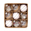 Mocsicka Party Christmas Linen ball painting 8cm Christmas Decor pendant hanging ball gift box