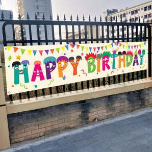 Mocsicka Party Happy Birthday Banner 2.5m¡Á50cm-Mocsicka Party