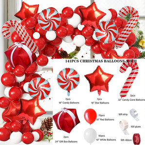 Mocsicka Balloon Arch christmas3 Balloons Set Party Decoration