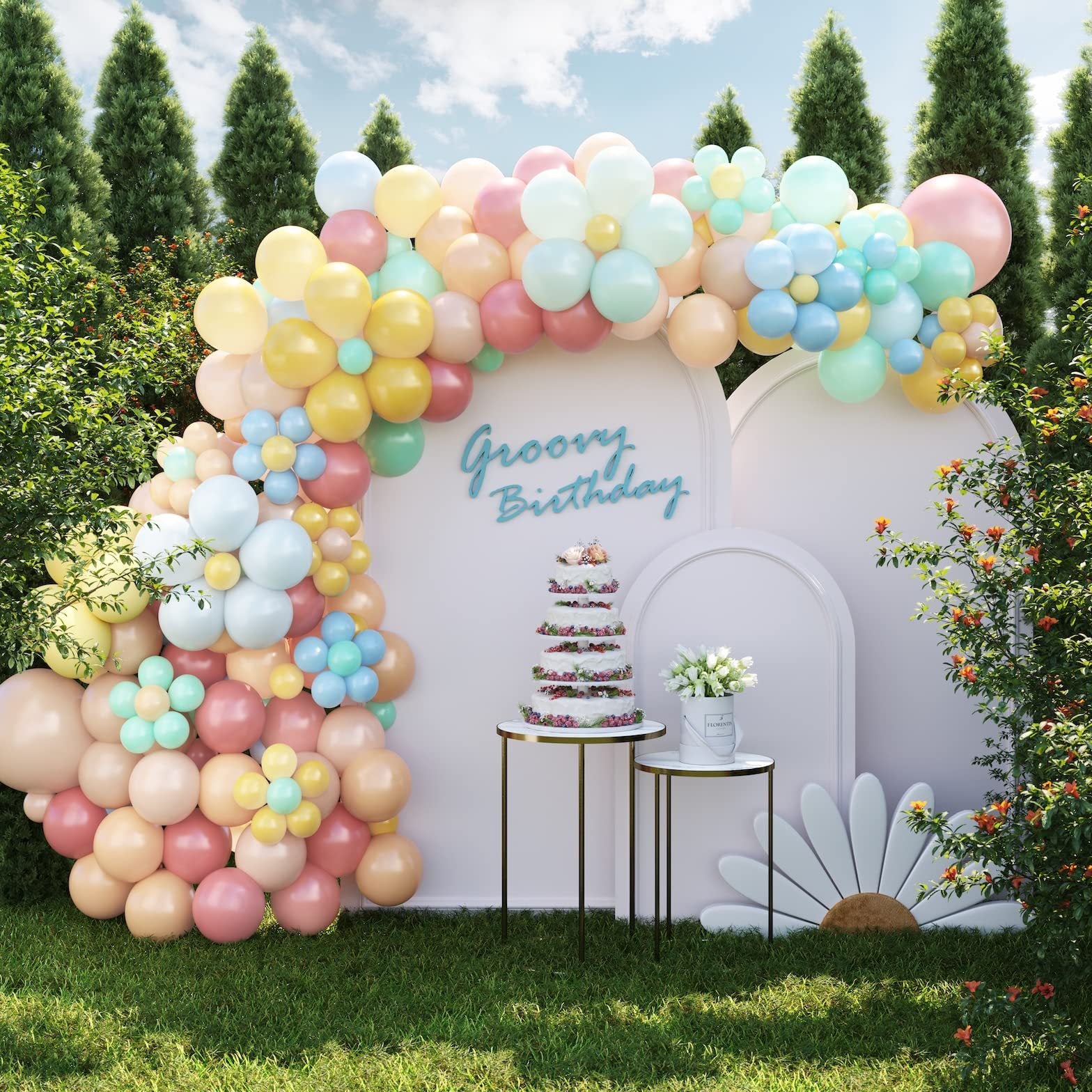 Mocsicka Balloon Arch Macaron Balloons Set Party Decoration-Mocsicka Party