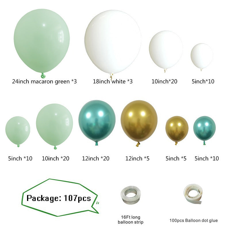 $9.9 Sale Mocsicka Balloon Arch 107Pcs Mint Green Maca Green Balloon Set