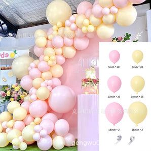 Mocsicka Balloon Arch Macaron Yellow Pink Mouse Balloon Set Party Decoration-Mocsicka Party