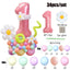 Mocsicka Daisy Balloon Arch Set Macaron Color Balloon 40 Inch 1-9 Digital Party Decoration