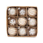 Mocsicka Party Christmas Linen ball painting 8cm Christmas Decor pendant hanging ball gift box