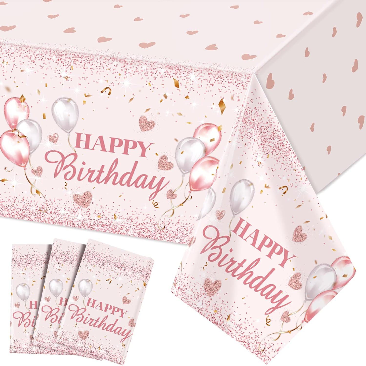 Mocsicka Pink Balloon Party Theme Print Tablecloths 137x274cm Mocsicka pink balloon party theme print tablecloths 137x274cm