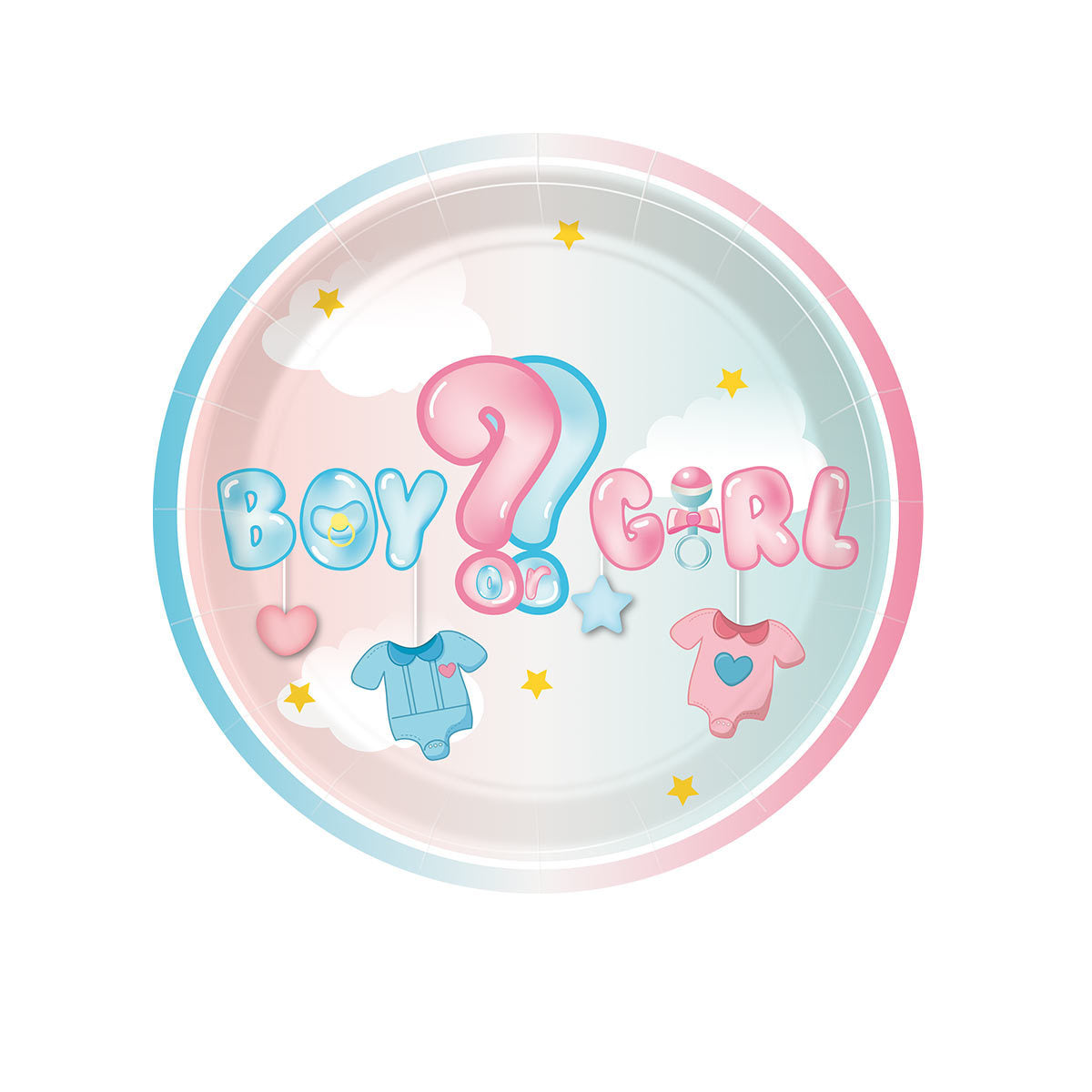 Mocsicka Party Gender Reveal Theme Tableware