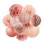 11PCS Gold Rose Gold Round Lantern Ball balloon Folding Lantern Birthday Party Decoration