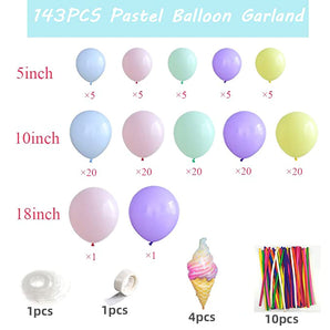 Mocsicka Balloon Ice Cream Balloons Set Party Decoration
