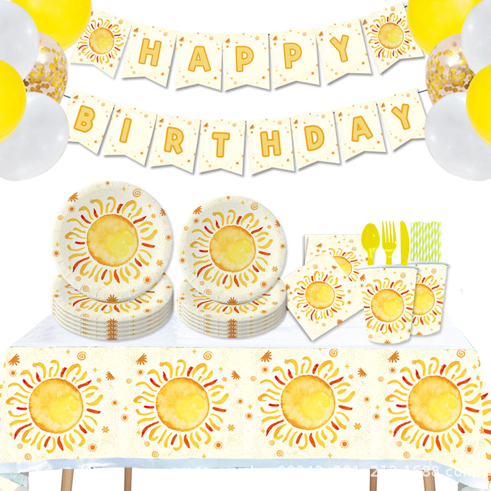 Mocsicka Party Sun Shine Theme Tableware-Mocsicka Party