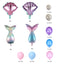 Mocsicka Mermaid3 Theme Balloon Garland Arch Birthday Party Balloon Decoration