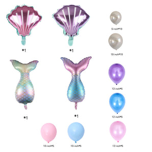 Mocsicka Mermaid3 Theme Balloon Garland Arch Birthday Party Balloon Decoration