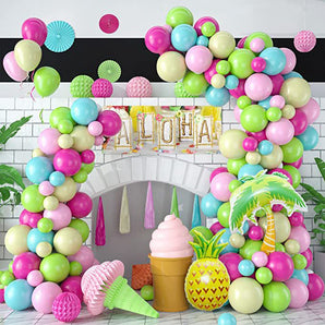 Mocsicka Balloon Arch Hawaiian Tropical Theme Balloons Set Party Decoration-Mocsicka Party