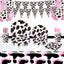 Mocsicka Party Black Pink Cow Farm Theme Tableware-Mocsicka Party