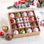 Mocsicka Party Christmas Colorful ball painting 44 pcs decorations Christmas Decor pendant hanging ball gift box