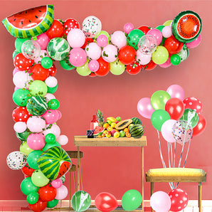 Mocsicka Balloon Arch Hawaii Watermelon Balloons Set Party Decoration-Mocsicka Party