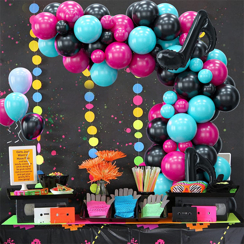 $9.9 Sale Mocsicka Rose Black Music Themed Musical Symbols Balloon Set Party Decoration-Mocsicka Party