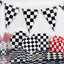 Mocsicka Party Black and White Chessboard Racing Theme Tableware-Mocsicka Party