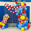 Mocsicka Red Yellow Blue Amusement Park Balloons Garland Arch Set Party Decoration