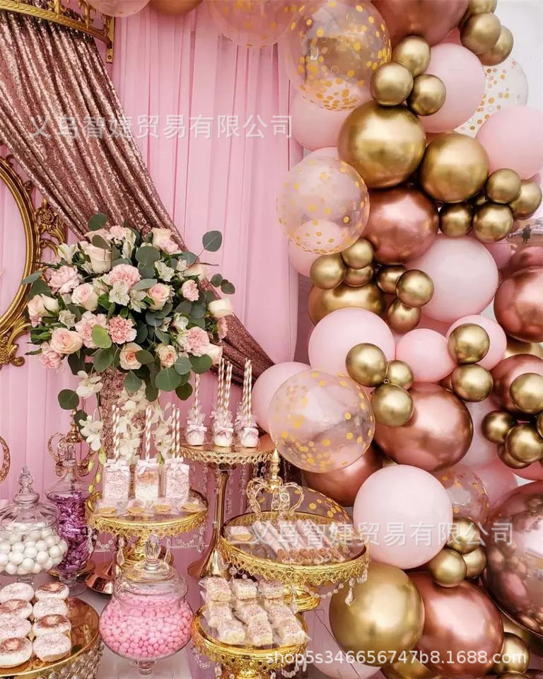 Mocsicka Balloon Arch Macaron Rose Pink Balloon Set Party Decoration-Mocsicka Party