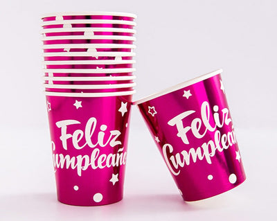 Mocsicka Party 20pcs Mocsicka Happy Birthday Feliz Anivers¨¢rio Party cup Tableware-Mocsicka Party