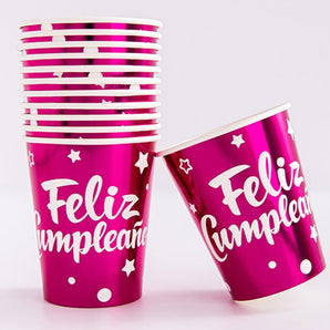 Mocsicka Party 20pcs Mocsicka Happy Birthday Feliz Anivers¨¢rio Party cup Tableware-Mocsicka Party