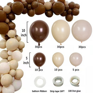 Mocsicka Balloon Arch Brown Skin Color Balloon Set Party Decoration
