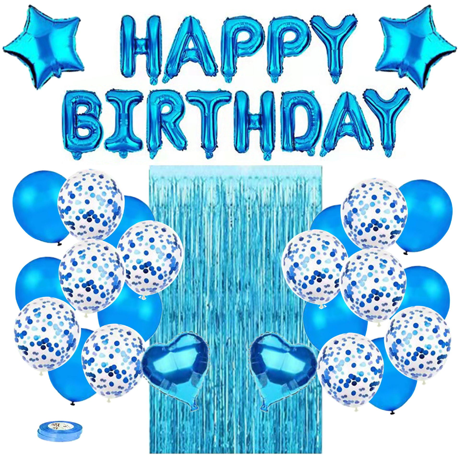 Mocsicka Balloon Arch Blue Balloon Set 2 Meters Rain Curtain Party Decoration-Mocsicka Party