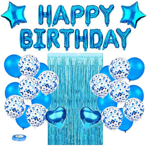 Mocsicka Balloon Arch Blue Balloon Set 2 Meters Rain Curtain Party Decoration-Mocsicka Party