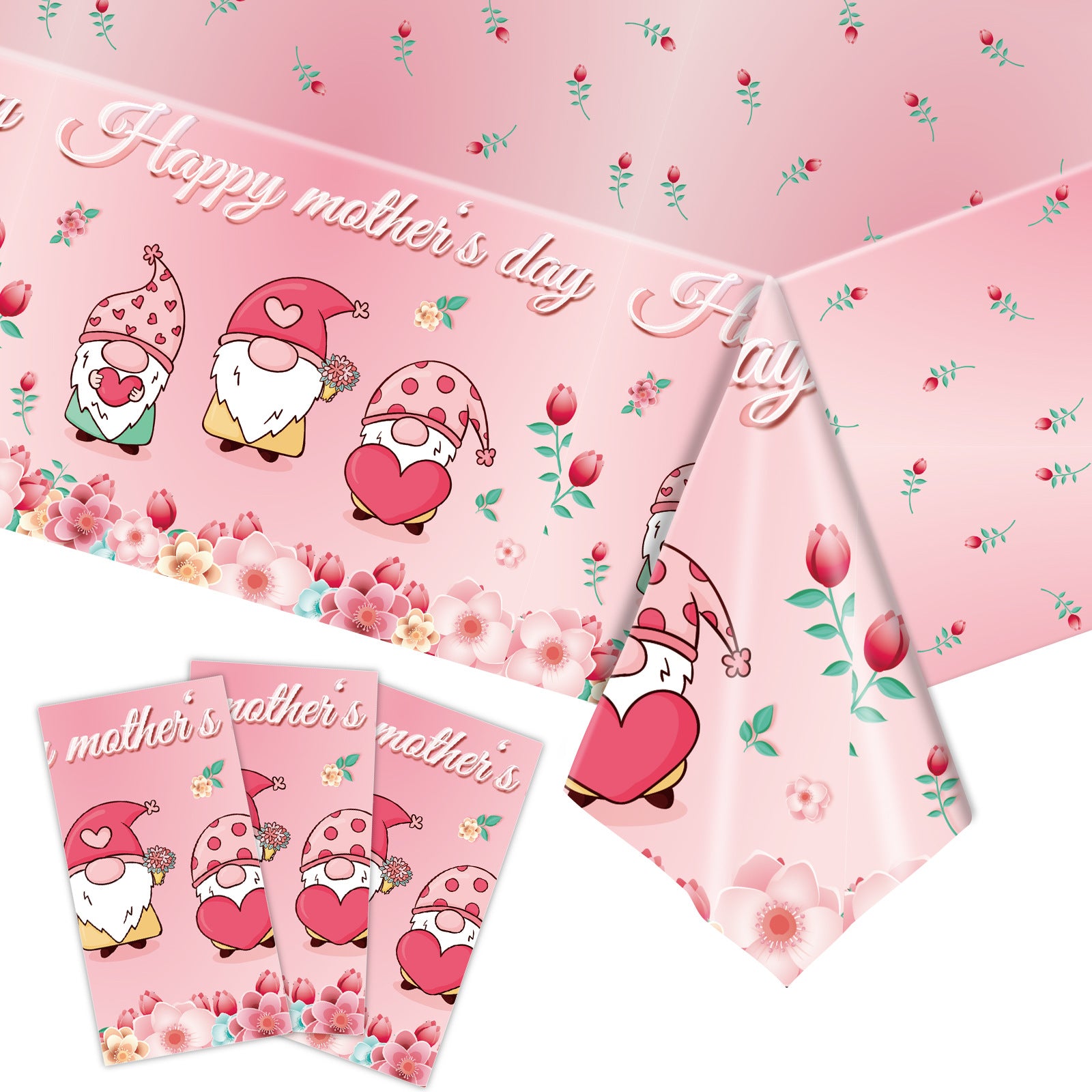 Mocsicka Mother's Day Print Tablecloths 137×274cm-Mocsicka Party