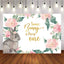 Mocsicka Some Bunny is Turning One Background Watercolor Flowers First Birthday Party Props-Mocsicka Party