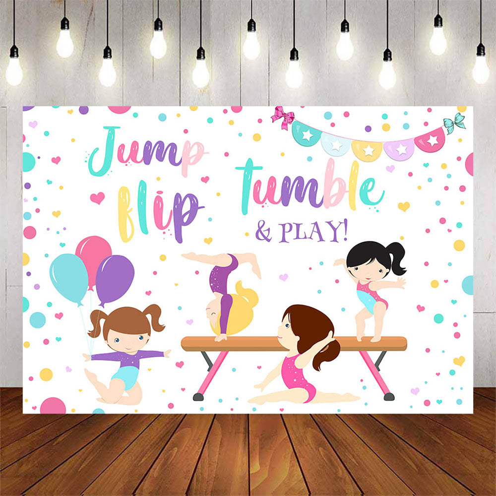 Mocsicka Jump Blip Tumble Theme Party Decoration Background-Mocsicka Party