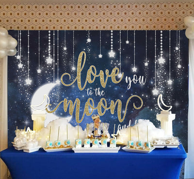 Mocsicka Twinkle Little Star Baby Shower Backdrop Custom Newborn Party Decor-Mocsicka Party