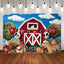 Mocsicka Farm Theme Red Barn and Fruit Tree Birthday Party Background-Mocsicka Party