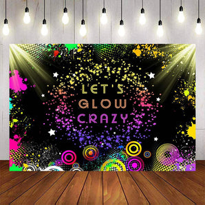 Mocsicka Let's Glow Crazy Splash Paint Theme Party Backgrounds-Mocsicka Party