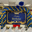 Mocsicka Golden Crown and Ribbon Happy Birthday Party Backdrop-Mocsicka Party