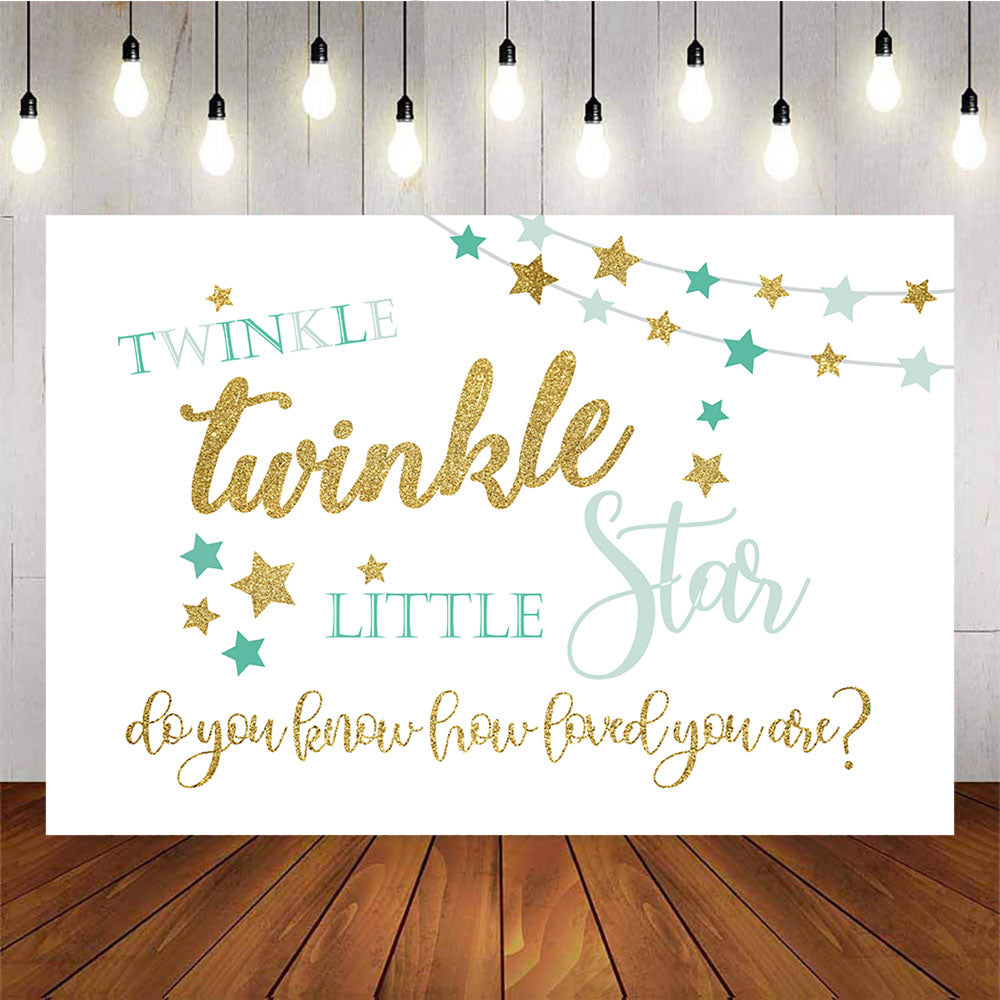 Mocsicka Twinkle Little Stars Back Ground Baby Shower Party Decor Props-Mocsicka Party