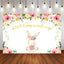 Mocsicka Little Bunny and Flowers Baby Shower Party Banners-Mocsicka Party