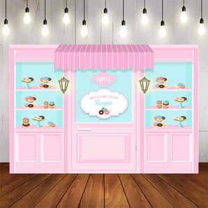 Mocsicka Donut Shoppe Theme Happy Birthday Party Backgrounds-Mocsicka Party