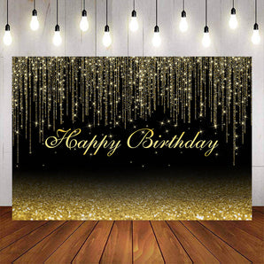 Mocsicka Golden Shining Dots Happy Birthday Backgrounds-Mocsicka Party