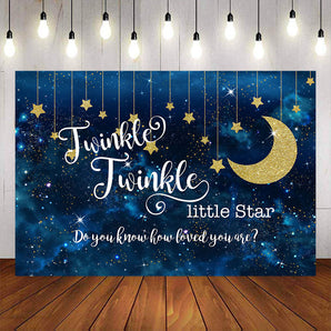 Mocsicka Twinkle Twinkle Little Star Gender Reveal Background-Mocsicka Party