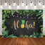 Mocsicka Gold Aloha Plam Leaves Happy Birthday Backgrounds-Mocsicka Party