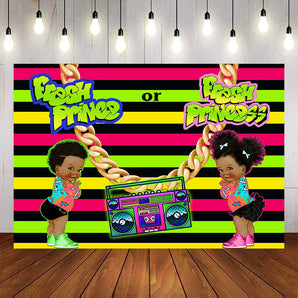 Mocsicka Fresh Prince or Princess Gender Reveal Party Background-Mocsicka Party