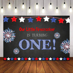 Mocsicka Little Stars Happy 1st Birthday Party Backgrounds-Mocsicka Party